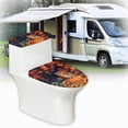 thumbnail image 6 of HELLHERO Owl Maple Leaf Toilet Seat Covers Set & 2 Pcs Set Toilet Lid Cover and Toilet Tank Lid Cover & Elastic Edge for Bathroom Home, 6 of 8