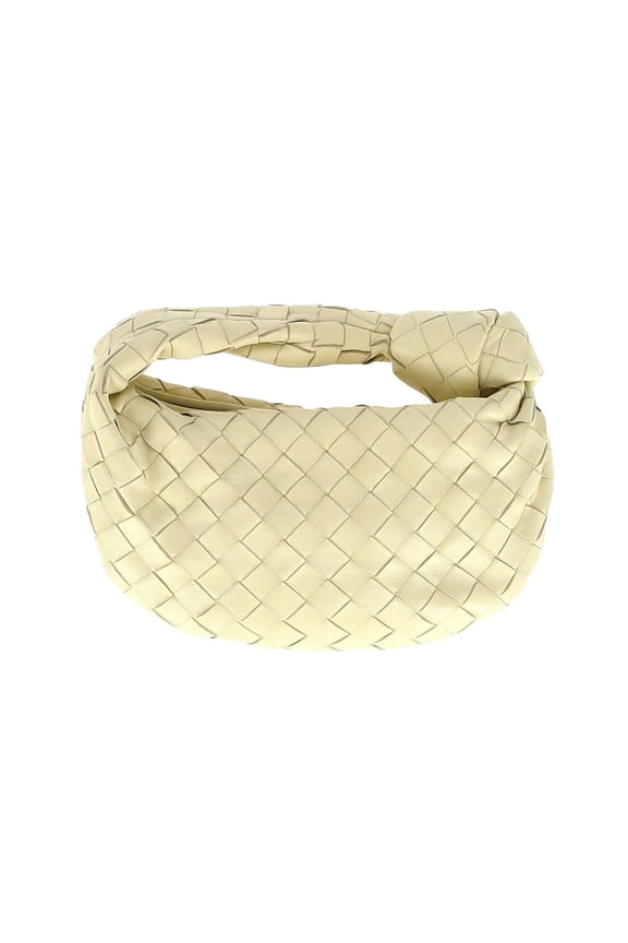 Pre-Owned Bottega Veneta Mini Jodie Shoulder Bag in Cream Leather