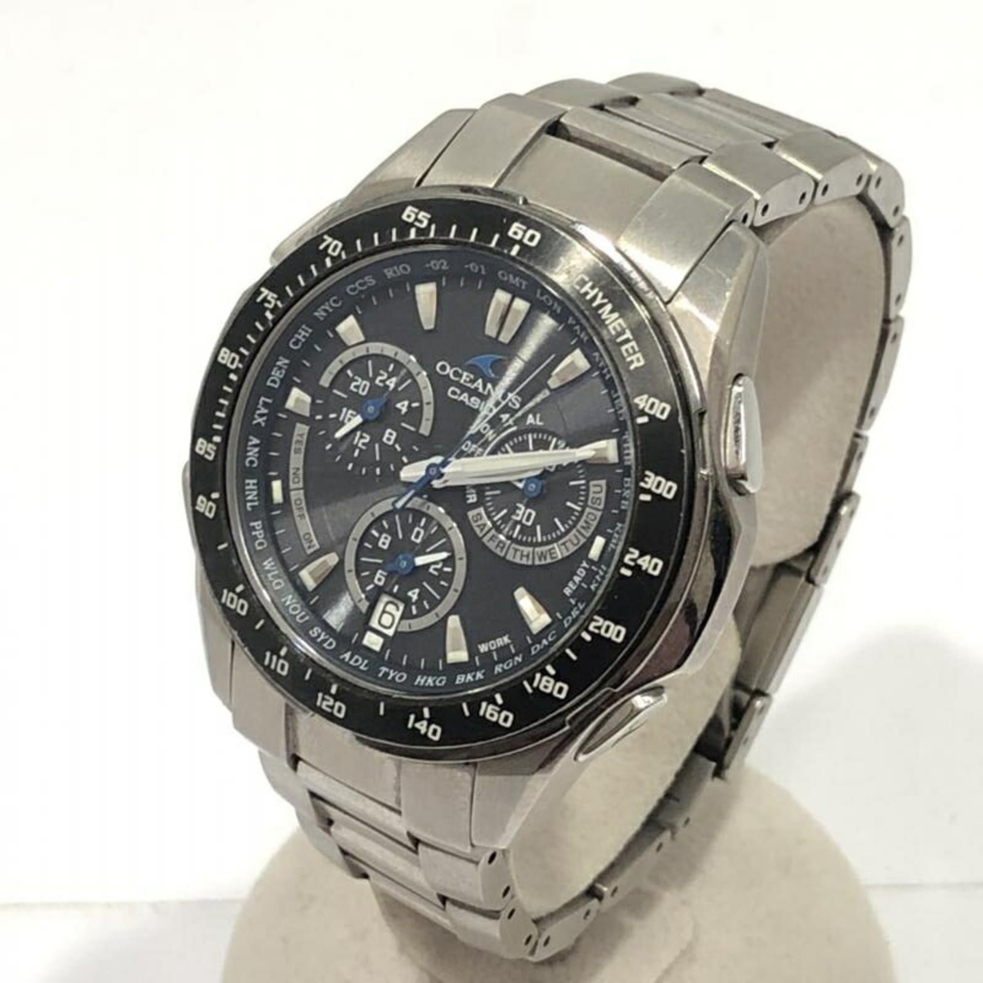 カシオオシアナス/OCWーM800電波ソーラー／クロノグラフ／チタン黒文字盤 カシオオシアナス/OCWーM800電波ソーラー／クロノグラフ／チタン