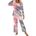 thumbnail image 4 of Qiopertar Liquidation à Moins de 5$ Ensemble de Pyjama à Manches Courtes et Col Rond Imprimé pour Femmes avec Poches jusqu'à 90 % de Réduction, 4 of 6