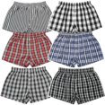 thumbnail image 5 of ToBeInStyle Boy's Pack of 6 Button Front Plaid Boxer Shorts - Large, 5 of 6