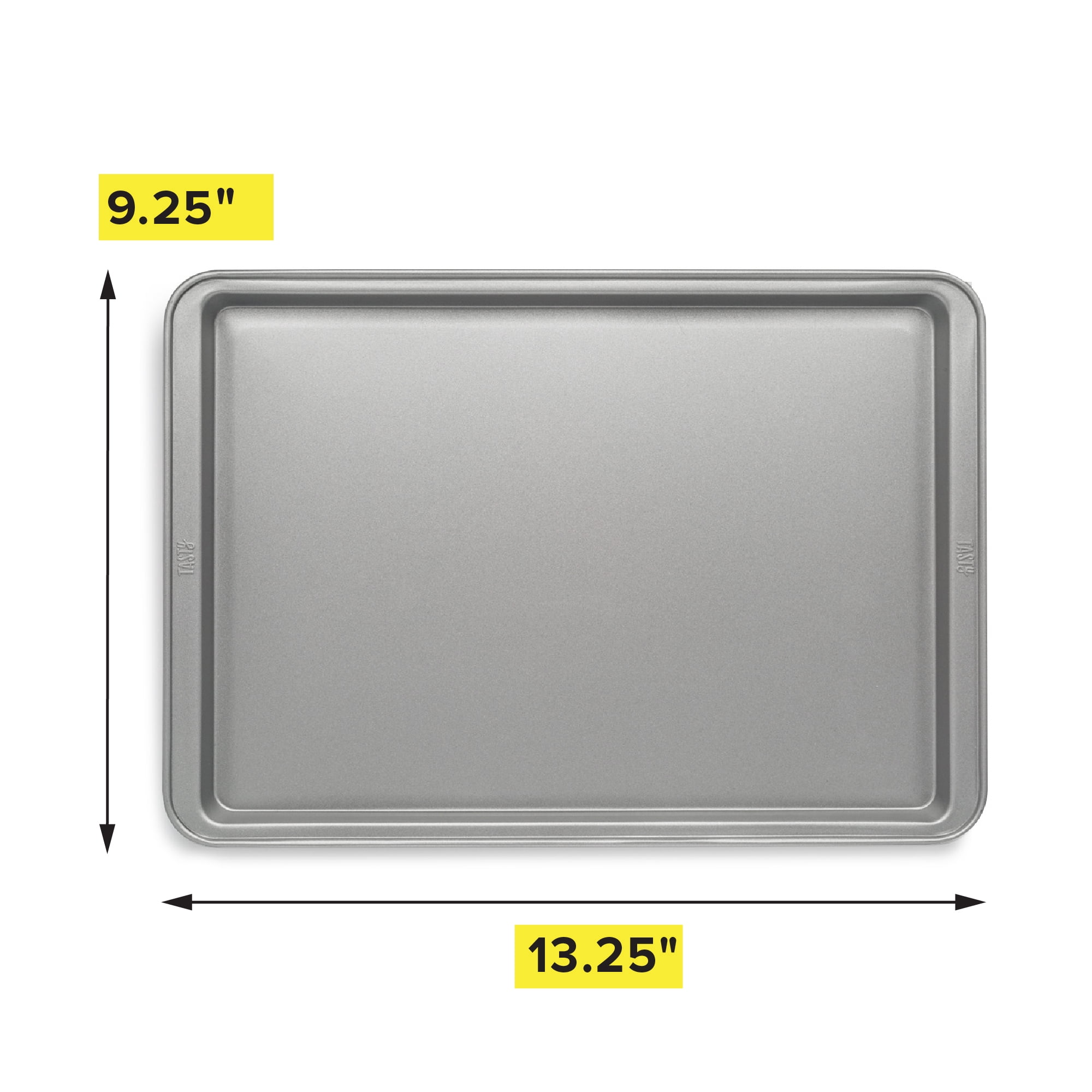 Tasty Carbon Steel Non-Stick 3 Piece Baking Sheet Set with Cookie Cutters, Multicolor
