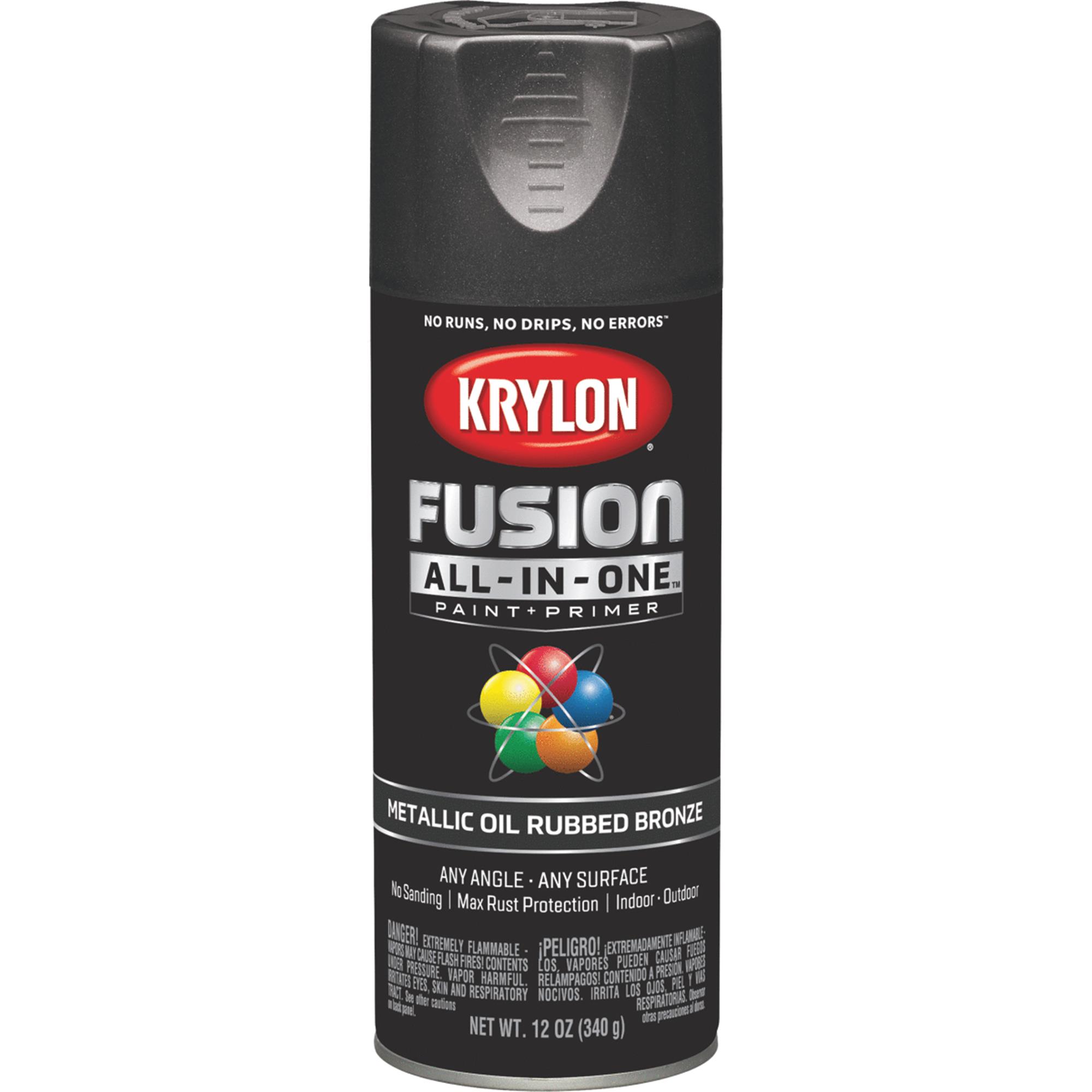 Krylon Fusion AllInOne Metallic Spray Paint & Primer, Oil Rubbed