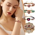 thumbnail image 1 of Fiudx Pulsera "Te Amo para Siempre", Diseño de Corazón Ajustable, Piedra de Jaspe Natural, Regalo Inspirador para Nieta, Joyería Motivacional, Regalo Considerado, Tamaño 17-26 Cm, 1 of 2
