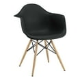 thumbnail image 1 of Modway Pyramid Modern Style Wood Dining Armchair, Black Finish, 1 of 5
