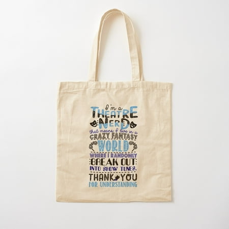Funny Theatre Nerd Definition T-Shirt Cotton Tote Bag Canvas Tote Bag  Family Gift For Mother  Her