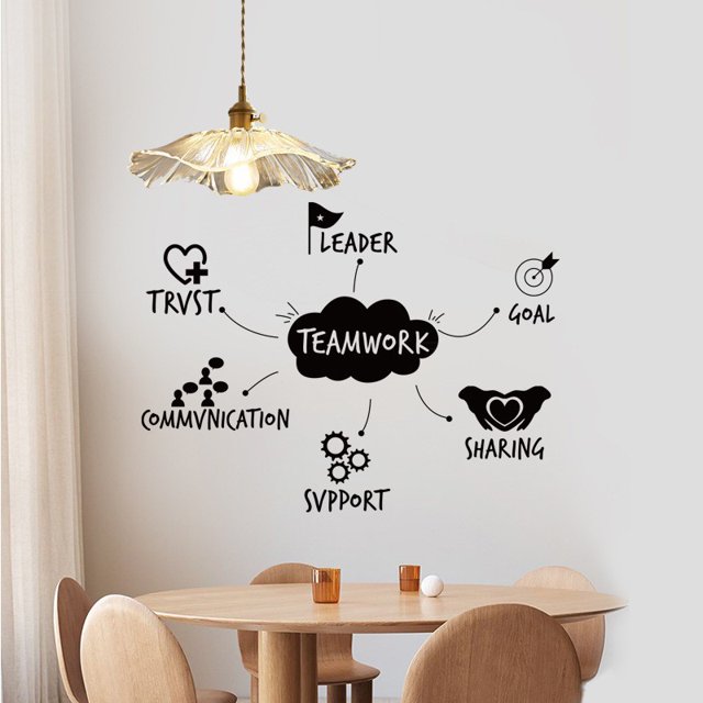 Adhesivo de pared TEAMWORK con cita motivacional, vinilo, 100 x 120 cm