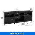 thumbnail image 5 of Dextrus TV Cabinet with Storage, LED Lights, and Power Outlet, TV Stand for Living Room, Bedroom, or Apartment, Accommodate 65 Inch TVs, Black, 5 of 7