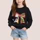 thumbnail image 1 of Sudadera sin capucha para niños, con estampado navideño, cuello redondo, manga larga, forro polar, para niños de talla mediana a grande, blusa de poliéster para niños., 1 of 6