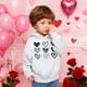 thumbnail image 5 of Sudadera con capucha y estampado de corazón de San Valentín, sudadera de manga larga para niños y niñas, chaqueta para niñas de talla mediana y grande., 5 of 7
