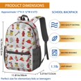 thumbnail image 3 of Fireman and Helmet White Pattern 17" Waterproof Oxford School Backpacks for Teens, S-Shape Padded Straps, for School, Travel, Hiking, Camping, 3 of 5