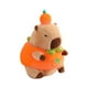 thumbnail image 5 of Sofá único de capibara de peluche transformable de 11,81 pulgadas para sala de estar Figura de capibara suave caqui, 5 of 7