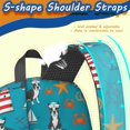 thumbnail image 5 of Boston Terrier and Nautical Blue Pattern 17" School Backpacks for Teens,Waterproof Oxford Fabric,S-Shape Padded Straps for School,Travel,Hiking,Camping, 5 of 6