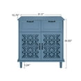 thumbnail image 5 of Eleanor American Storage Cabinet Dresser with Symmetrical Pattern, 2 Doors, 2 Drawers, Solid Wood Legs, Blue, 5 of 13