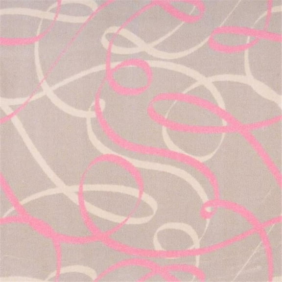 Playful Patterns Ribbons Rectangle Childrens Area Rugs  03 Pink - 5 ft. 4 in. x 7 ft. 8 in.