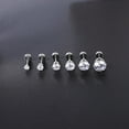 thumbnail image 3 of ZS 20G 6Pcs CZ Ear Stud Earring Basic Style Cartilage Conch Helix Piercing Crystal Ear Piercing, 3 of 5