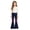 P99 Navy, variant on Tfken Children Soft Lightweight Pants Daily School Wear Girls Denim Flare Pants With Pockets Fashion Adjustable Tie Kids Casual Clothes Size 5-6 Years Beige
