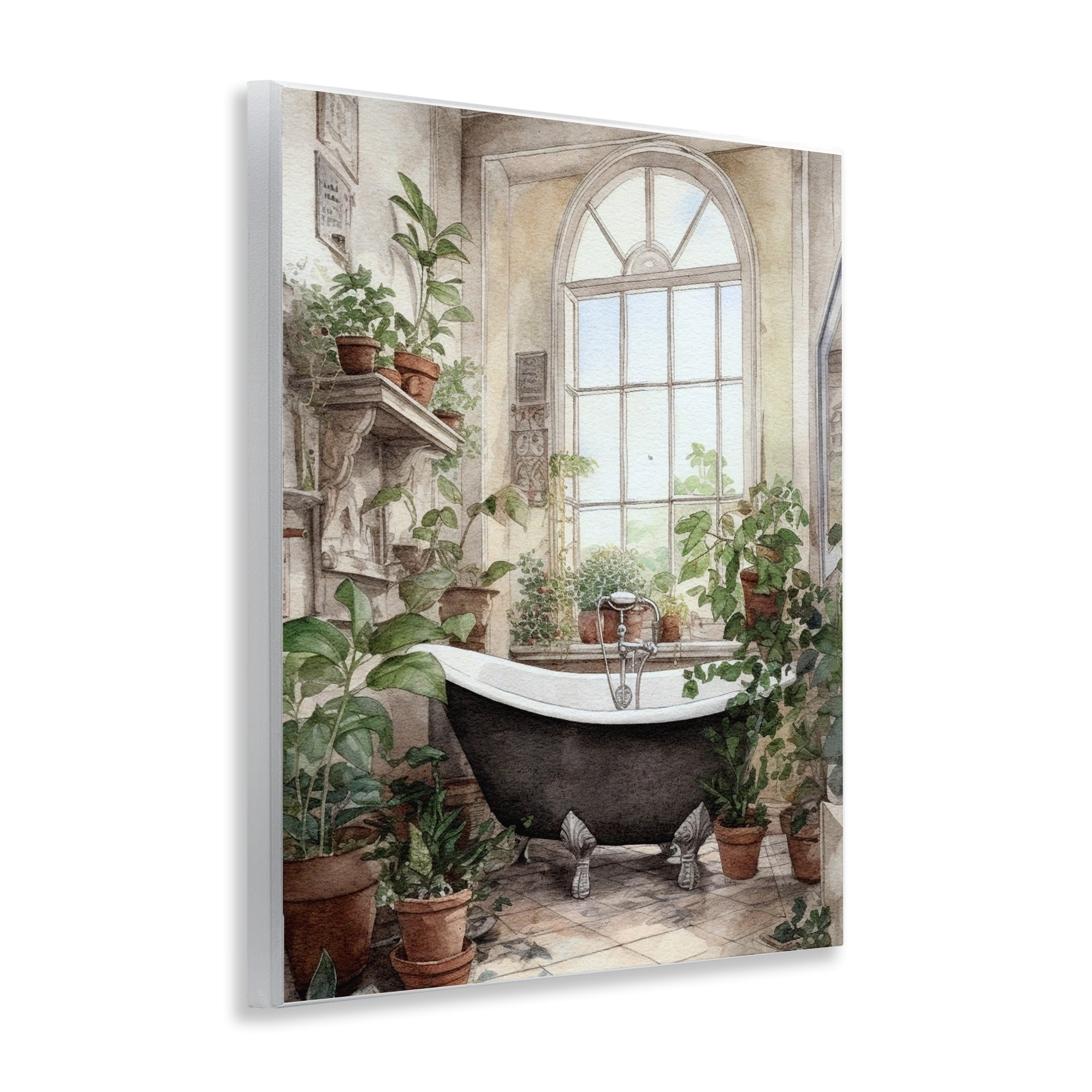 Vintage Sun Lit Bathtub Wall Plaque Art, design by Lettered and Lined