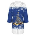 thumbnail image 5 of Women's Fleece Plush Robe Long Warm Plush Bathrobe Loungewear Jacket Printed Comfort Robe, 5 of 5