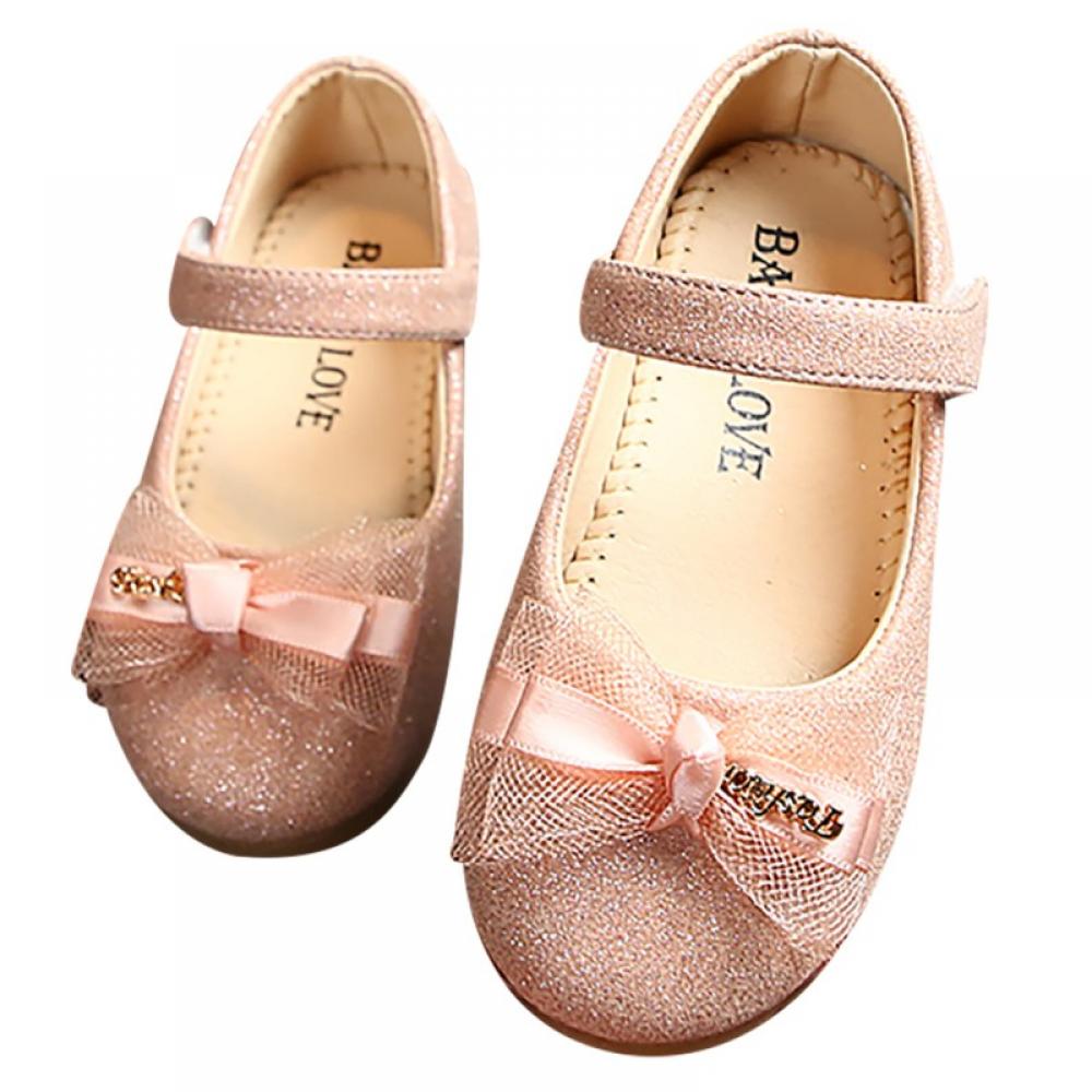 Girls Ballet Flats Shoes Lace Bow Design Princess Soft Soled Shoes - image 1 of 7