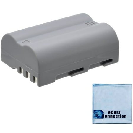 Hi Cap Lithium Ion Battery EN-EL3E Battery for Nikon DSLR D100, D300, D700, D50 & more Cameras Lithium Ion + eCostConnection Microfiber Cloth ()