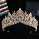 thumbnail image 2 of Zhuge Tiara de boda para novia, diadema de princesa, corona nupcial, joyería para el cabello con diamantes de imitación de cristal, decoración para novia, cumpleaños, graduación, boda (rosa), 2 of 4