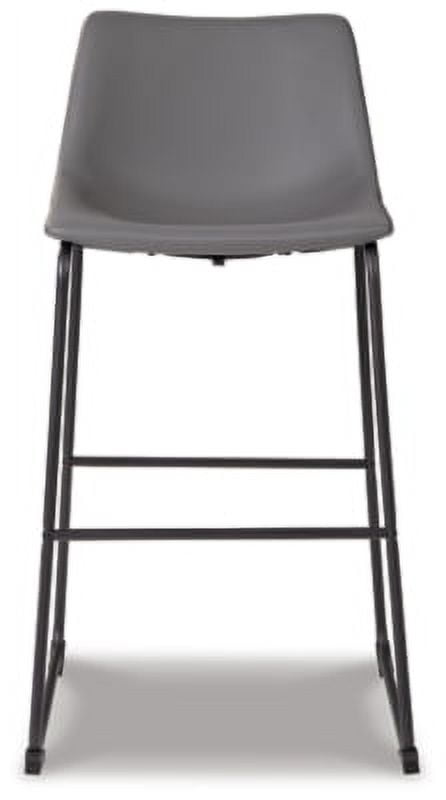 Signature Design by Ashley Centiar Mid Century Pub Height Bar Stool, Set of 2, Gray