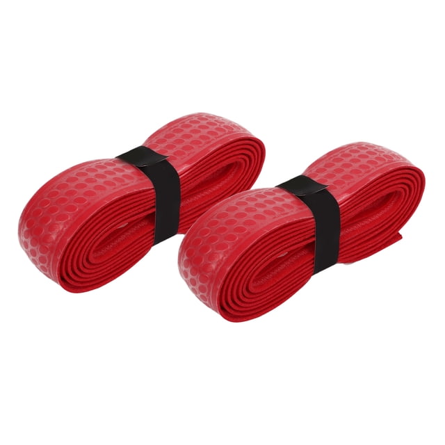 Tennis Racquet Overgrips, Polyurethane Nitrogen Fiber Tennis Racket Grip Tape Anti Slip Sweat Absorbing 2 PCS For Sports Red,Blue,Pink,Yellow,Orange
