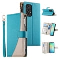thumbnail image 1 of Funda cartera GANGXUN para Samsung Galaxy A53 5G , cuero PU con tarjetero, cremallera, correa de mano, soporte y protección 456°, 1 of 6