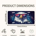 thumbnail image 2 of Star spectacled Eagle in Space Front License Plate, Funny Standard Plates Personalized Novelty Decorative For Men/Women/Boys/Girls Car 6×12 Inch, 2 of 7