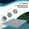 thumbnail image 2 of VersaRamp Lightweight Foam Threshold Ramp for Wheelchairs, 4 Inch Rise, Gray, 2 of 9