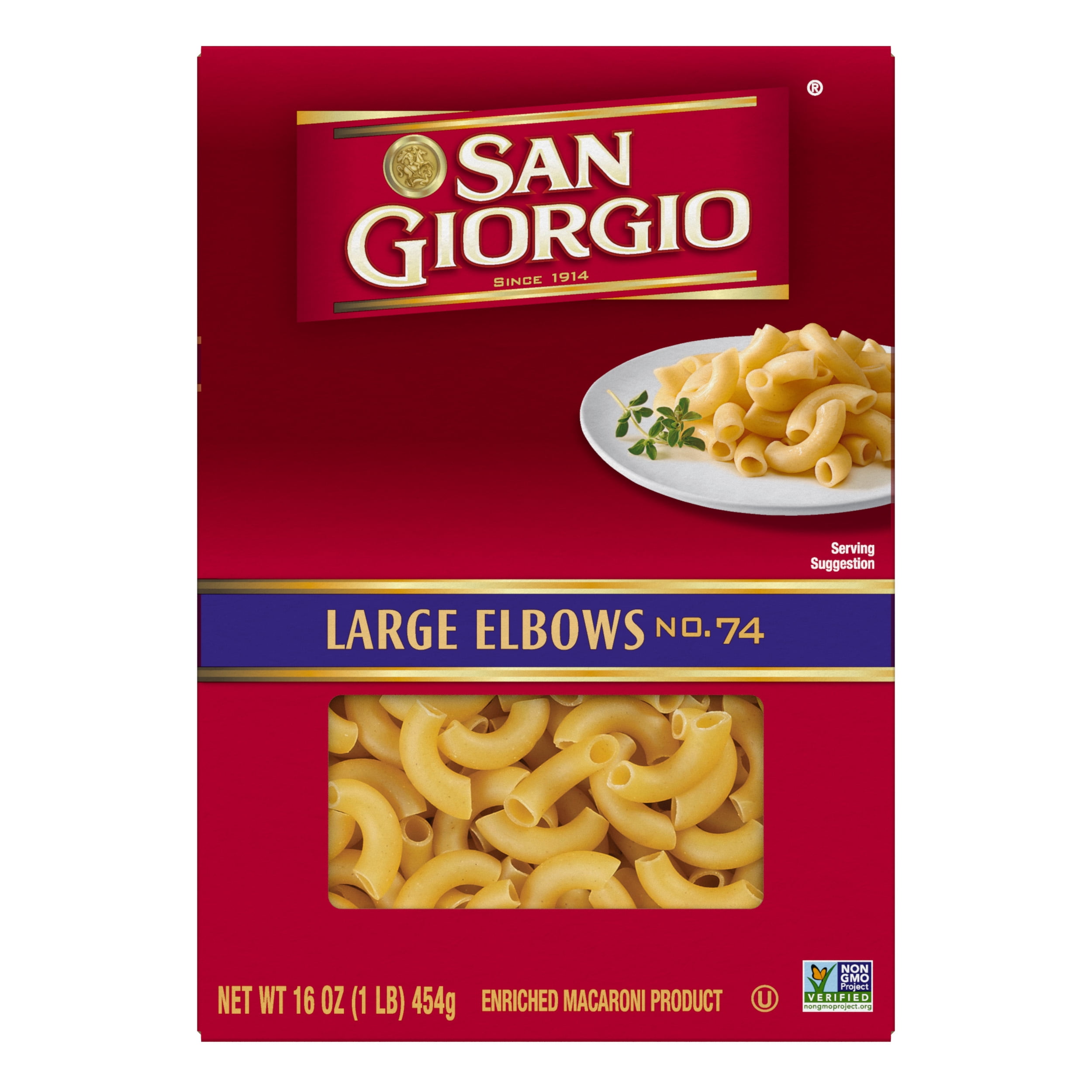 (2 pack) San Giorgio Large Elbows, 16-Ounce Box