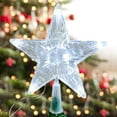 thumbnail image 4 of Christmas Decoration Christmas Tree Topper LED Lighted Star Topper 5-Point Star RGB Night Light Treetop Battery Light for Christmas Tree Decoration for Holiday Party Gift Decorations, 4 of 8