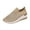 Beige, variant on Women's Fashion Glitter Hollow Sandals Mesh Casual Walking Platform Sneakers Platform Wedge Shoes Sparkly Rhinestone Slip-on Sneakers Breathable Spakle Shoes