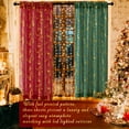 thumbnail image 2 of Sunyuer Christmas Kitchen Curtains 45 Inch Length, Sheer Short Curtains for Windows, 2 of 9