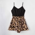 thumbnail image 2 of Lovskoo 2024 Matching Family Sets for Women Parent-Child Jumpsuit Leopard Print Strappy Camisole Jumpsuit Romper Mommy and Me Outfits Wear Mom Brown, 2 of 7
