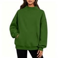 thumbnail image 3 of Byworldtasic Women's Oversized Mock Neck Sweatshirt Turtleneck Pullover Long Sleeve Tops Loose 2026 Outfits with Pocket, 3 of 8