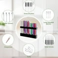 thumbnail image 5 of Taotanxi 9.5” Large Acrylic Straw Holder for Cabinet Door - Reusable Tumbler Straw Organizer Storage, Small Kitchen Accessories Container, Ultra Sticky Cupboard Door Mounted (Black), 5 of 6