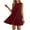 Wine, variant on Womens Summer Dresses Crew Neck Sleeveless Sundresses Casual Loose Fit A-Line Mini Dress Beach Vacation Clothes, S-2X
