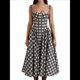 thumbnail image 1 of Vestido Elegante con Corsé para Mujer, Vestido Midi con Tirantes, Escote Bajo, Plisado y Fluido, Vestido de Fiesta con Bustier. Cuadros Rojos L, 1 of 8