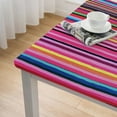 thumbnail image 4 of HAOXIT Striped for Party Decorations, Large Square Cotton Outdoor Table Cover Table Cloth 52*52, 4 of 7