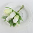 thumbnail image 3 of Visland Artificial Tulips Flowers Fake Faux Tulip Bouquet Real Touch Flower Arrangement for Home Room Office Party Wedding Decor, 3 of 6