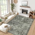 thumbnail image 2 of 8 FTx10 FT Vintage Persian Area Rugs for Living Room, Non Slip Machine Washable Rugs Low Pile Distressed Indoor Rug Floral Print Carpet for Dining Room Bedroom Office, Green, 2 of 8