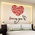 thumbnail image 2 of Romantic Love 3D Heart Loving You Wall Sticker Decor DIY Decal Home Office Gift, 2 of 8