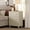 Beige Linen Printed, variant on WAMPAT Nightstand with Drawer and Door, Modern Large Bedside Table with Adjustable Storage Shelf, Wooden Accent Cabinet for Bedroom, Natural Oak