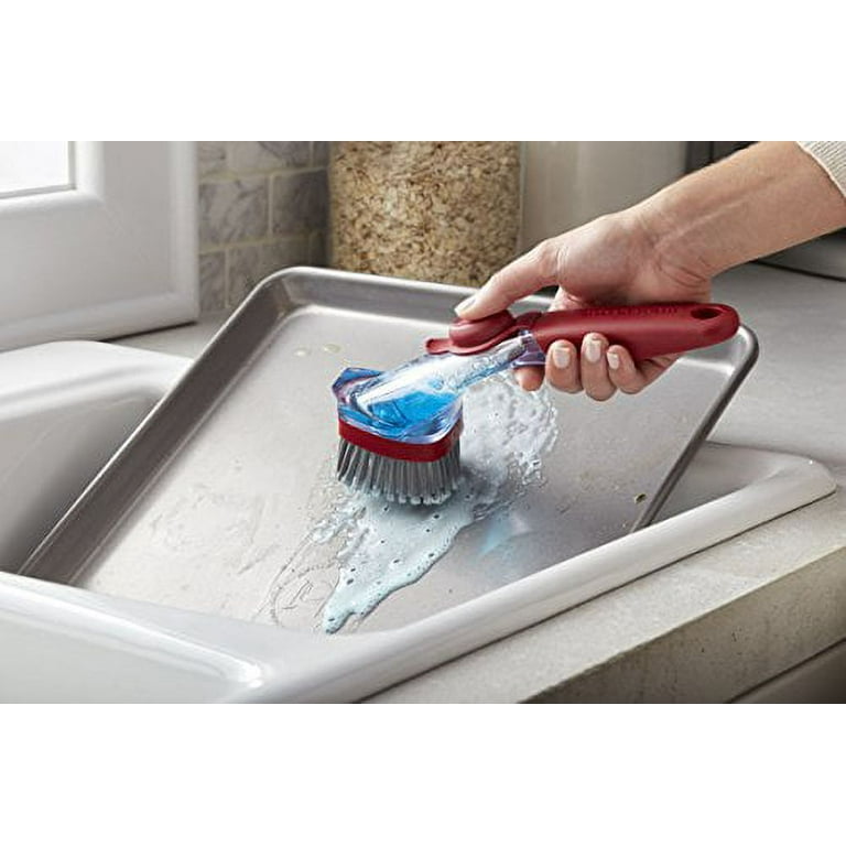 Kitchenaid Soap Dispensing Sink Brush in Black, Dishwasher Safe