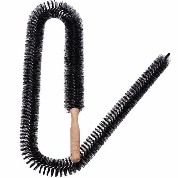 47.24 Inch Full-Bristle Dryer Vent Cleaner Brush – Extra Long Flexible Lint Brush for Dryer Vent Trap & Duct – Refrigerator Coil Cleaning Brush & Pet Hair Remover – for Fire Risk Reduction