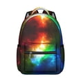 thumbnail image 1 of Starry Night Celestial Students Backpack Galaxy Outer Space Nebula Cosmic Design, Lightweight and Wear-Resistant School Bag, 1 of 5