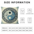 thumbnail image 5 of BCIIG  Ying Yang Throw Pillow Cushion Cover, Mandala Round Ombre Pattern with Yin Yang Third Eye Cultural Art, Decorative Square Accent Pillow Case, 26" X 26", Pink Blue, 5 of 5