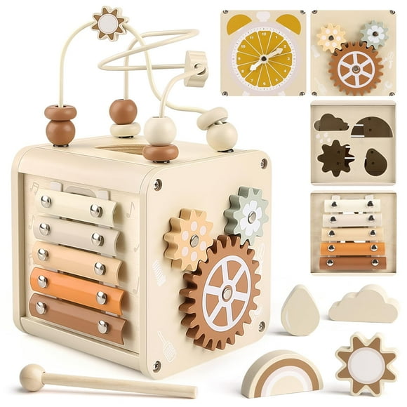 Juguetes Montessori Activity Cube Vanplay para niños de 1 a 3 años